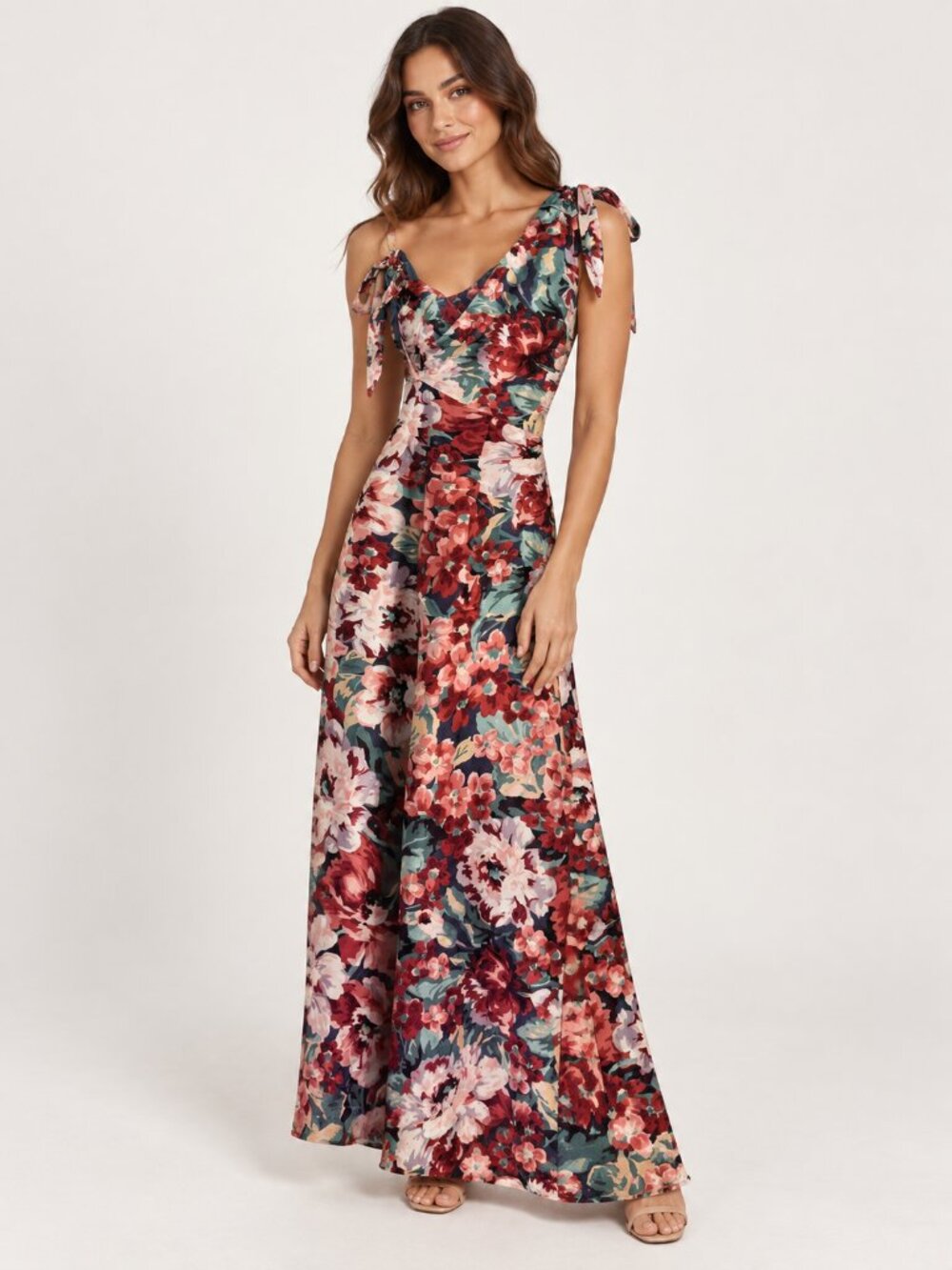 Showpo Floral One Shoulder Maxi Dress